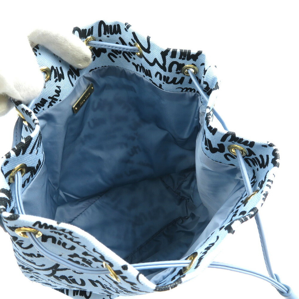 Miu Miu Swallow Pattern Drawstring Bag - Picture 3 of 7